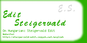 edit steigervald business card